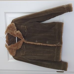 Vintage Corduroy Fleece Jacket Size XS